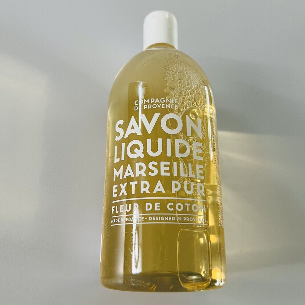 COMPAGNIE DE PROVENCE Savon Liquide Marseille Fleur de Coton 33.8 fl oz/1000 ml